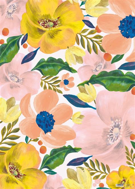 designer floral wrapping paper